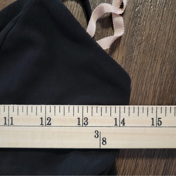 Fame and Partners Abby Gown Draped Tiered Black Spaghetti Strap Maxi Dress Lace - Picture 5 of 9